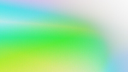 Wall Mural - Vibrant abstract mosaic of green blue purple and yellow hues blending smoothly with a dark gradient on overlay