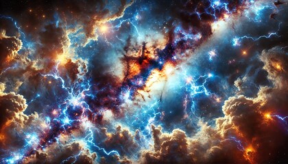 Wall Mural - A breathtaking view of the Milky Way galaxy stretching across the night sky, filled with countless stars, glowing nebulae, and interstellar dust