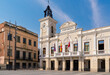 Eclectic facade of the historic Guadalajara Town Hall in Castilla La Mancha, Spain