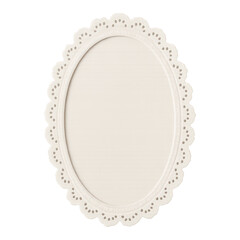 Wall Mural - PNG Elegant oval lace photo frame