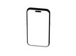 © vegefox.com - High-quality image of a black smartphone with a blank screen, perfect for app presentations or mobile phone designs.