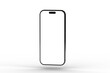 © vegefox.com - High-quality image of a black smartphone mockup with a blank screen, perfect for app presentations or website design.