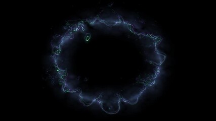 Wall Mural - abstract effect explosion electric energy shockwave, electrical current, neon glow style. for visual