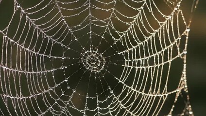 spider web with dew drops video