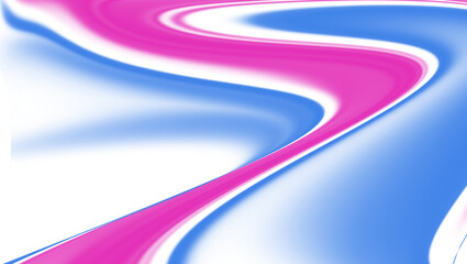 Wall Mural - Vibrant abstract wavy swirls of pink and blue paint flowing across the canvas