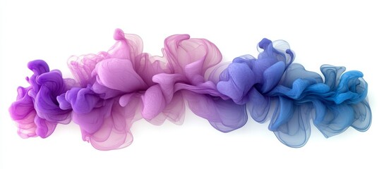 Wall Mural - Dreamy Flowing Ink Cloud with Vibrant Blend Colors, Abstract Soft Gradient and Colorful Swirls