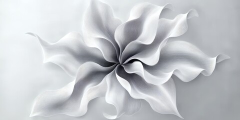 Wall Mural - Elegant Abstract Floral Pattern in Soft Hues with Dynamic Flowing Shapes and Radial Design Elements