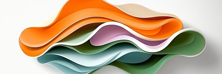 Canvas Print - Vibrant Abstract Swirls and Flowing Layers of Colorful Texture for Modern Artistic Background Use