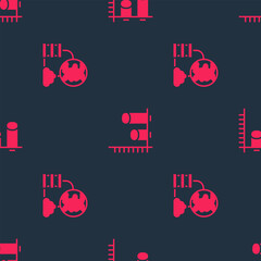 Wall Mural - Set Network cloud connection and Data analysis on seamless pattern. Vector