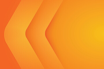 Wall Mural - Modern orange abstract Minimal pattern background. Vibrant gradient geometric lines. 