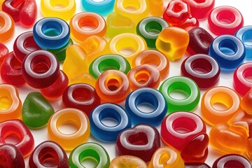 Gummy rings shaped cutter isolated