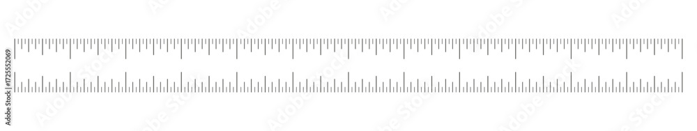Stock-Vektorgrafik „12inch ruler scale. Measuring chart with 12 inches ...