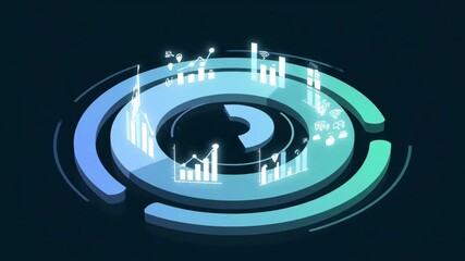 Abstract Technological Visualization of Data Analysis and Information