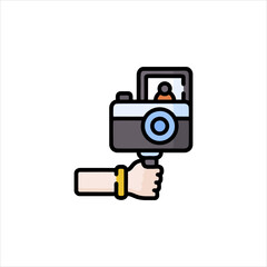 Wall Mural - Hand Holding Camera