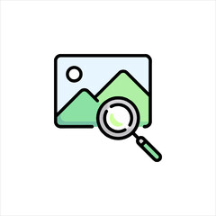 Wall Mural - Magnifying Glass on Photo