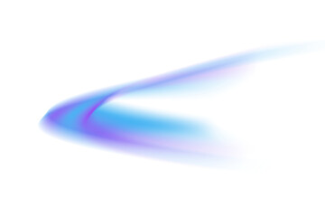 Wall Mural - Abstract purple and blue light beam wave with glowing motion blur effect isolated on transparent background for overlay and digital design