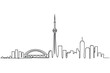 © MDANTOR - Minimalist line drawing of the toronto skyline