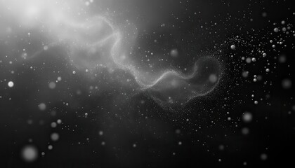 Wall Mural - Abstract swirling particles on a dark background