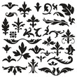 © Rijvy - Set of emblems Fleur de Lys symbols.