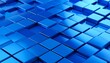 © Lampungg - Abstract geometric pattern of many blue cubes