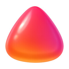 Wall Mural - PNG Vibrant glossy gradient shape