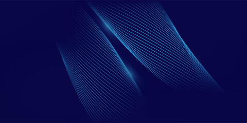 Wall Mural - Abstract Blue Wave Lines on White modern design Vector Illustration simple texture blue