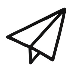 Wall Mural - PNG Minimalist paper plane illustration.