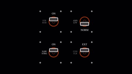 Control Panel Animation: Switches Toggle ON/OFF, Dynamic Graphic
