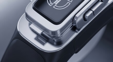 Sleek modern smartwatch design with metallic accents and advanced features