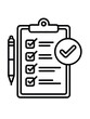 © firoj - Clipboard with checklist and pen task completion concept