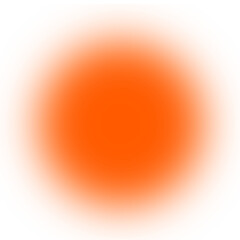 Wall Mural - Orange gradient blur circle with soft glow and light beam effect isolated on transparent background for overlay