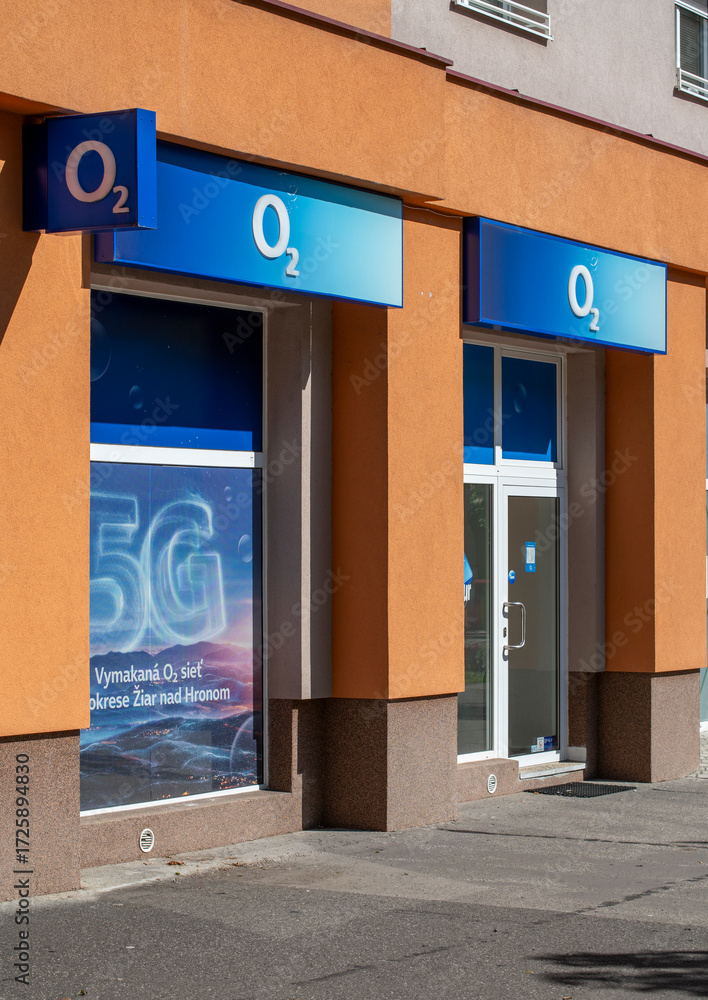 Ziar nad Hronom, Slovakia - September, 21, 2025 : O2 mobile network ...