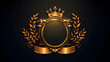 © Svetlana - Luxurious emblem design with golden badge and crown centerpiece for elegant decor