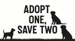 © Guilherme - World animal day  adopt a dog today and save lives of dogs in need find your new best friend rescue dogs are great 100 characters vector