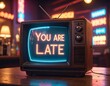 © dangu - Retro TV with neon message