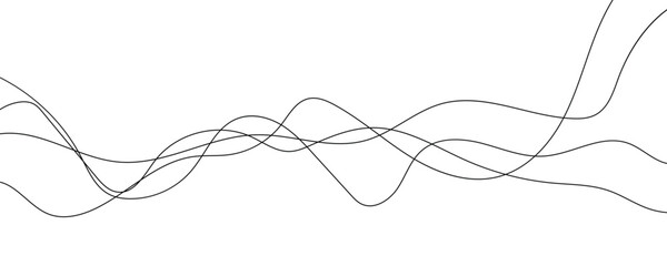 Abstract grey wave lines. 
