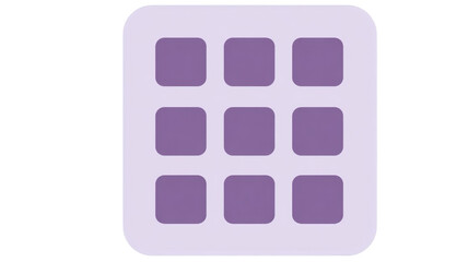 Simple purple grid menu icon with nine squares.