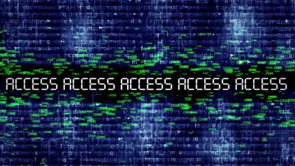 Digital Access Display With  Code And Crime Messages