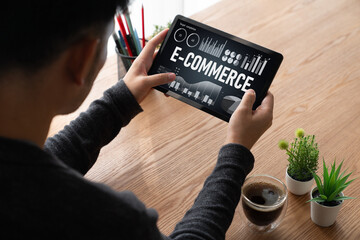 Wall Mural - E-commerce data software provide modish dashboard for sale analysis to the online retail business