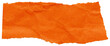 © Lyalya Go - Strip of crumpled bright orange paper with torn edges, isolated scrap for scrapbooking design