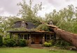 © Jannik - tree has fallen on the roof, tornado storm