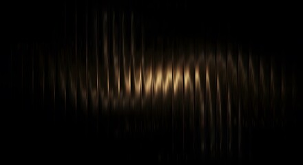 Abstract dark background with vertical lines and golden light reflection
