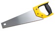 © Aldi - A hand saw, angled, with bright yellow handles