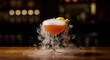 © David - Mixology magic smoky cocktail creation at a trendy bar drink nightlife vibe