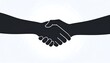 © Lansep - Two hands shaking, a simple silhouette of a handshake