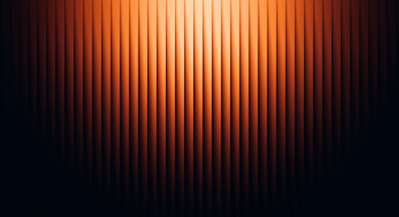 Abstract background with vertical lines and a gradient of orange and black colors