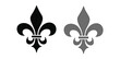 © RABBI - Fleur De Lis icon. Vector illustration. Fleur de lys vintage design element or icon in black suitable for heraldry and classic decoration design in various shapes