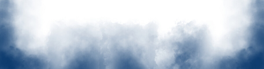 Wall Mural - Dark Blue Smoke cloud particles isolated on transparent empty background. realistic smoke fog overlay. Realistic dry ice smoke clouds fog overlay template.