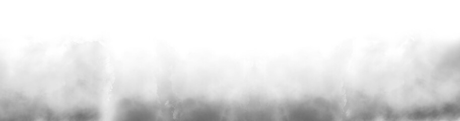Wall Mural - Gray Smoke cloud particles isolated on transparent empty background. realistic smoke fog overlay. Realistic dry ice smoke clouds fog overlay template.