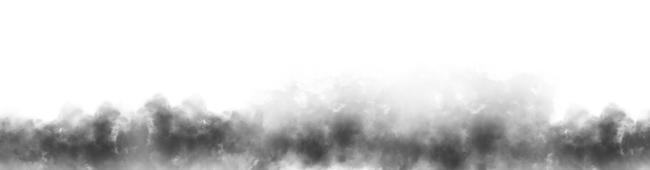 Wall Mural - Gray Smoke cloud particles isolated on transparent empty background. realistic smoke fog overlay. Realistic dry ice smoke clouds fog overlay template.